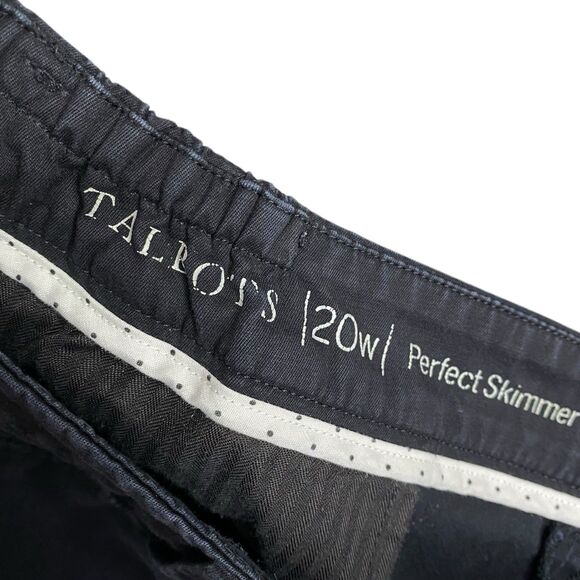 Talbots Pants Womens 20W Black Perfect Skimmer Cropped Capri Plus Minimalist - Picture 3 of 9